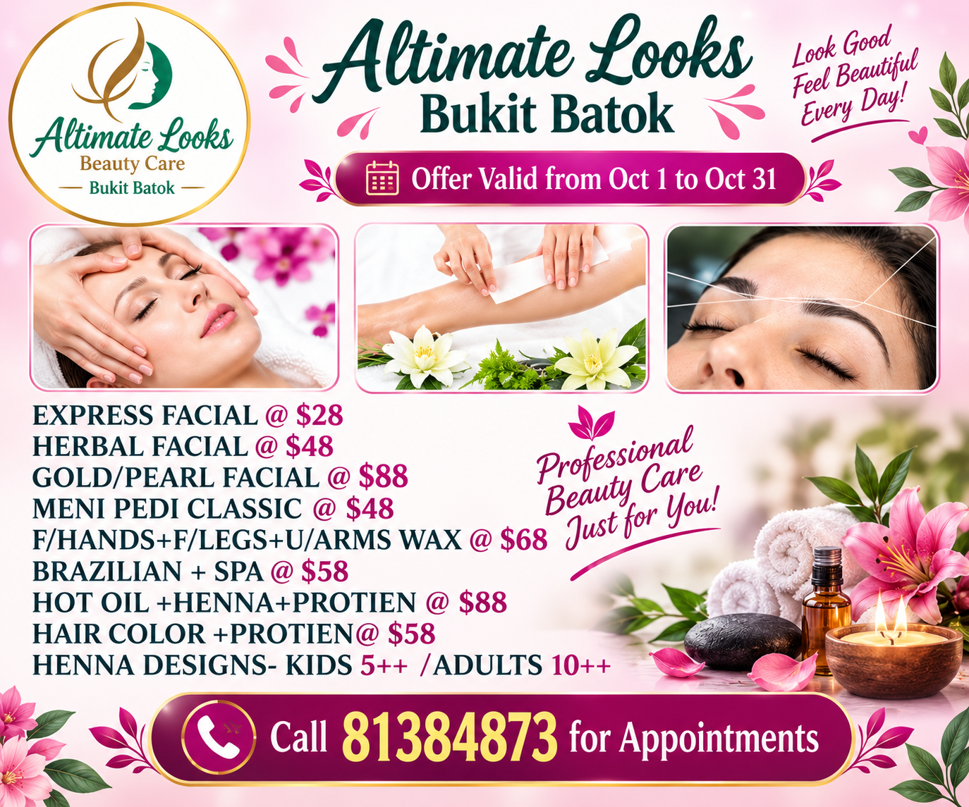 Altimate Looks Spa and Beauty Promotion
